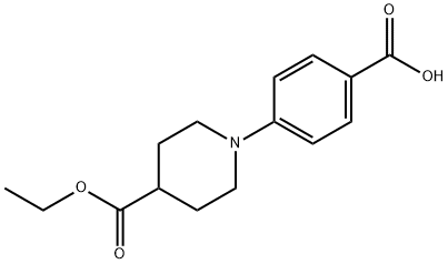 4-[4-(ETHOXYCARBONYL)PIPERIDIN-1-YL]BENZOIC ACID 结构式