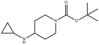 1-叔丁氧羰基-4-(环丙基氨基)哌啶 结构式
