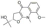 [2S,(-)]-3,9-Dihydro-2-(1-hydroxy-1-methylethyl)-8-methoxy-9-methylfuro[2,3-b]quinoline-4(2H)-one 结构式