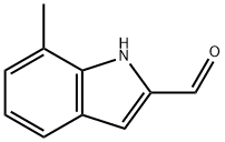 7-甲基-1H-吲哚-2-甲醛 结构式