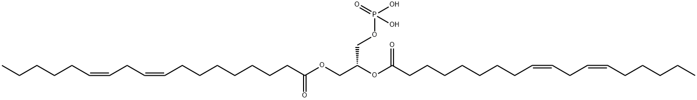 1,2-DILINOLEOYL-SN-GLYCERO-3-PHOSPHATE(MONOSODIUM SALT) 结构式