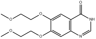 6,7-二甲氧乙氧基喹唑啉-4-酮 结构式