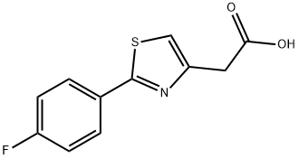 2-[2-(4-氟苯基)-1,3-噻唑-4-基]乙酸 结构式