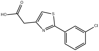 [2-(3-氯-苯基)-噻唑-4-基]-乙酸 结构式