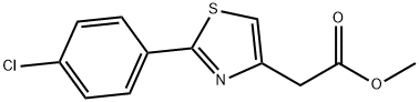 2-(4-Chlorophenyl)-4-thiazoleacetic acid methyl ester 结构式