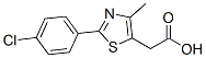 2-(p-Chlorophenyl)-4-methyl-5-thiazoleacetic acid 结构式