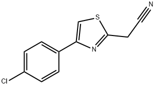 2-[4-(4-氯苯基)-1,3-噻唑-2-基]乙腈 结构式