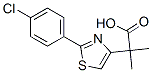 2-[2-(p-Chlorophenyl)thiazol-4-yl]-2-methylpropionic acid 结构式