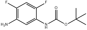 叔-丁基 (5-氨基-2,4-二氟苯基)氨基甲酯 结构式