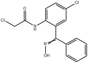 2-氯-N-(4-氯-2-((羟基亚氨基)(苯基)甲基)苯基)乙酰胺 结构式