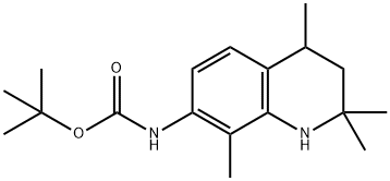 (1,2,3,4-四氢-2,2,4,8-四甲基-7-喹啉基)氨基甲酸叔丁酯 结构式