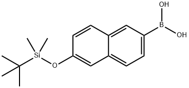 6-叔丁基二甲基硅氧基-2-萘硼酸 结构式