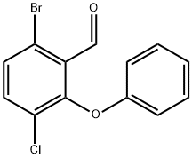 6-溴-3-氯-2-苯氧基苯甲醛 结构式