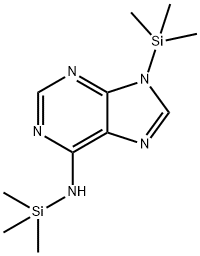 N,9-二(三甲硅基)-9H-嘌呤-6-胺 结构式