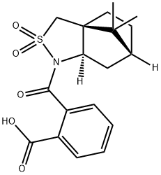 N-(2-羧基苯甲酰基)-(-)-10,2-樟脑磺内酰胺 结构式