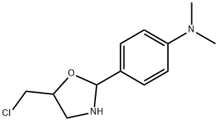 恶唑烷,(5-氯甲基)-2-[4-(二甲基氨基)苯基]- 结构式