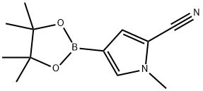 1-甲基-4-(4,4,5,5-四甲基-1,3,2-二氧杂硼烷-2-基)-1H-吡咯-2-腈 结构式