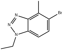 5-溴-1-乙基-4-甲基-1H-苯并[D] [1,2,3]三唑 结构式