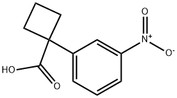 1-(3-NITROPHENYL)CYCLOBUTANE-1-CARBOXYLIC ACID 结构式