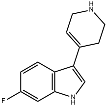 6-氟-3-(1,2,3,6-四氢吡啶-4-基)-1H-吲哚 结构式