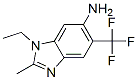 6-amino-1-ethyl-2-methyl-5-(trifluoromethyl)-1H-benzimidazole 结构式