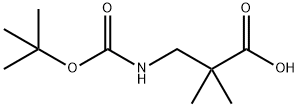 2,2-二甲基-3-(BOC-氨基)丙酸 结构式