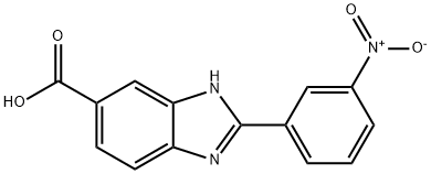 2-(3-硝基苯基)-1H-苯并[D]咪唑-6-羧酸 结构式
