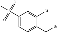 1-溴甲基-2-氯-4-甲基磺酰苯 结构式