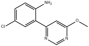 4-氯-2-(6-甲氧基嘧啶-4-基)苯胺 结构式