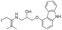 4-(3-((1,1-dimethyl-3-iodopropenyl)amino)-2-hydroxypropoxy)carbazole 结构式