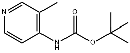 N-(3-甲基吡啶-4-基)氨基甲酸叔丁酯 结构式