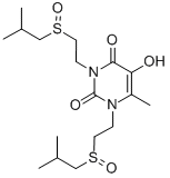 1,3-Bis(2-((2-methylpropyl)sulfinyl)ethyl)-5-hydroxy-6-methyl-2,4(1H,3 H)-pyrimidinedione 结构式