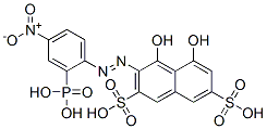 4,5-Dihydroxy-3-[(4-nitro-2-phosphonophenyl)azo]-2,7-naphthalenedisulfonic acid 结构式