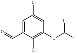 2,5-Dichloro-3-(difluoromethoxy)benzaldehyde 结构式