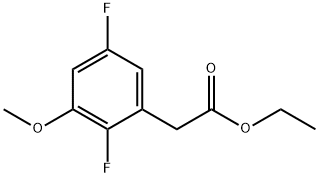 Ethyl 2,5-difluoro-3-methoxyphenylacetate 结构式