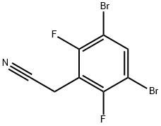 3,5-Dibromo-2,6-difluorophenylacetonitrile 结构式