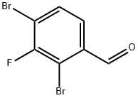 2,4-二溴-3-氟苯甲醛 结构式