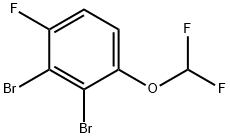 1,2-Dibromo-3-difluoromethoxy-6-fluorobenzene 结构式