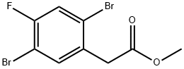 Methyl 2,5-dibromo-4-fluorophenylacetate 结构式