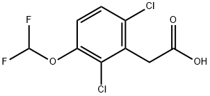 2,6-Dichloro-3-(difluoromethoxy)phenylacetic acid 结构式