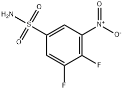 3,4-二氟-5-硝基苯磺酰胺 结构式