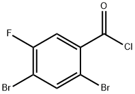 2,4-Dibromo-5-fluorobenzoyl chloride 结构式