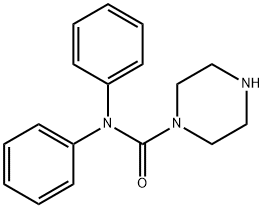 哌嗪-1-羧酸二苯基酰胺 结构式