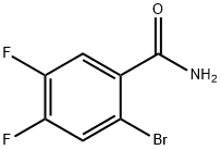 2-溴-4,5-二氟苯甲酰胺 结构式