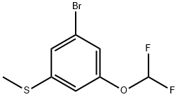 3-Bromo-5-(difluoromethoxy)thioanisole 结构式