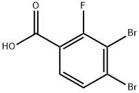 3,4-二溴-2-氟苯甲酸 结构式