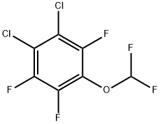 1,2-Dichloro-4-difluoromethoxy-3,5,6-trifluorobenzene 结构式