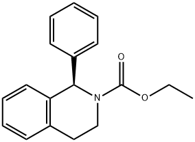 (R)-1-苯基-1,2,3,4-四氢异喹啉-2-甲酸乙酯 结构式