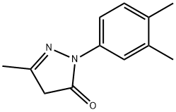 3-甲基-1-(3,4-二甲基苯基)-2-吡唑啉-5-酮 结构式