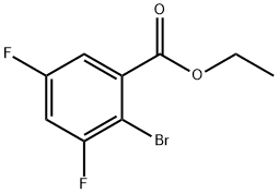 2-溴-3,5-二氟苯甲酸乙酯 结构式